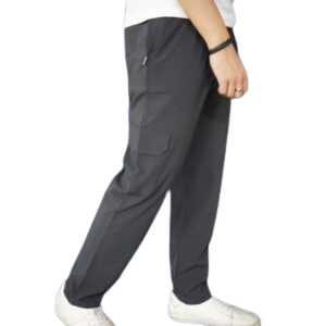 Men’s Dark Grey Cargo Trouser With Zip